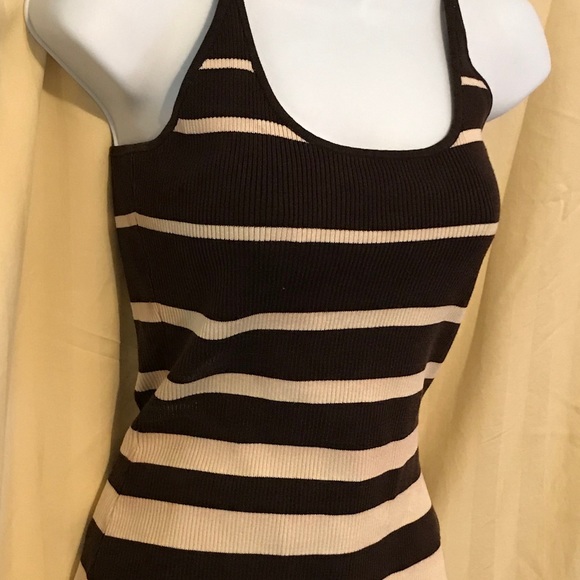 Tank Top Super Cute 79% Silk Medium Brown & Tan - Picture 2 of 3